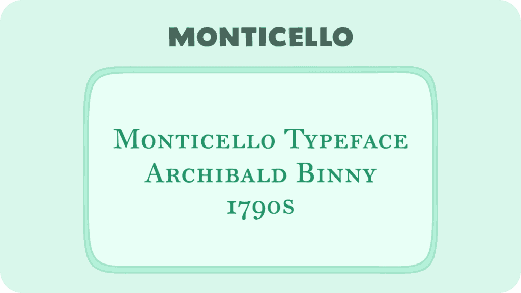 Monticello typeface